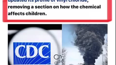 WHAT DID THE CDC DO JUST DAYS PRIOR TO THE DERAILMENT IN OHIO??