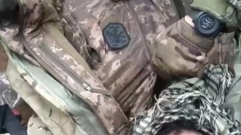 Force captured a Ukrainan with a chevron of the SS division "Galicia"