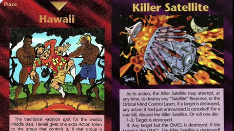 ILLUMINATI CARD GAME - THE HAWAII CARD! KILLER SATELLITE'S AND EARLY WARNING SIGNS!!!