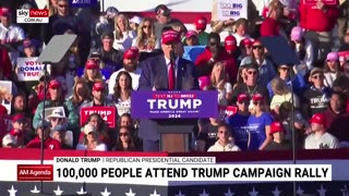 Donald Trump’s rally in New Jersey receives turnout of 100,000 people