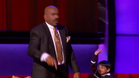 Akash Vukoti takes on Steve Harvey in a spelling bee, where he wipes the floor with his