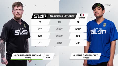 Power Slap 1 Chris Thomas vs Jesus Gaspar Welterweight Championship