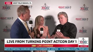 FULL INTERVIEW: Steve Bannon at Turning Point Action Conference - Day One - 7/15/23