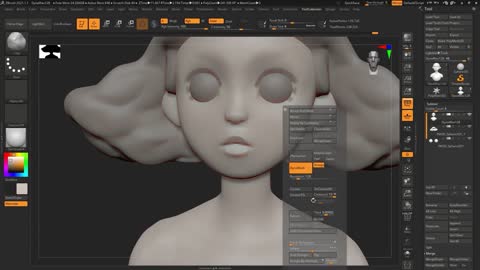Sculpt a cute girl with Zbrush, the process is meticulous and suitable for learning 4