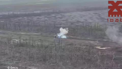 Avdiivka direction, on the railway behind Stepove, an enemy tank suddenly lit up