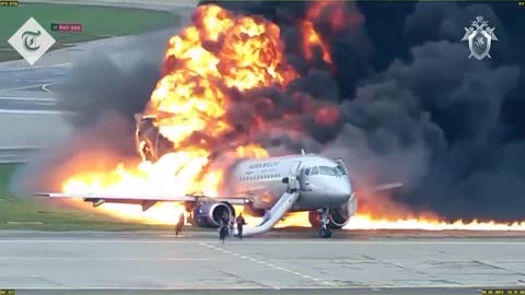 New harrowing video released of deadly Moscow plane fire