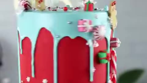 Red festive cake