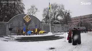 Joint funeral held for Ukrainian soldiers killed fighting Russians