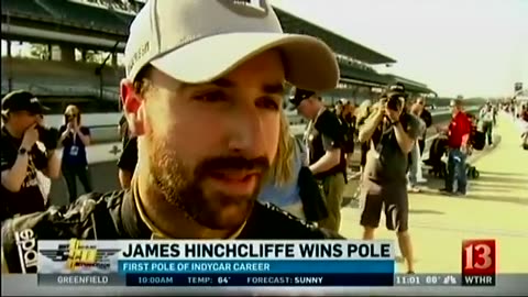 May 22, 2016 - James Hinchcliffe Bounces Back From Near-Fatal Injury to Claim Indy 500 Pole