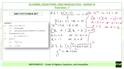 Solve Equations and Inequalities Part 2
