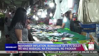 November inflation, bumagsak sa 4.1% dulot ng mas mabagal na pagmahal ng pagkain