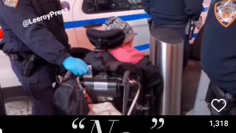 Disabled women gets arrested for not having the Vax card in NYC