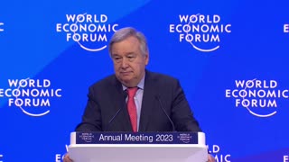 United Nations secretary-general Antonio Guterres warns of impending "climate disaster" at the WEF