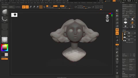Sculpt a cute girl with Zbrush, the process is meticulous and suitable for learning 3