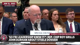 "Rep. Chip Roy grills Special Counsel John Durham on FBI's Trump investigation report"