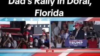 Barron Trump At His Dad's Rally In Doral, Florida