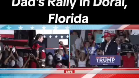 Barron Trump At His Dad's Rally In Doral, Florida