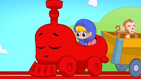 Animal Train ride | Monkey Train hindi | Kids nursery rhymes