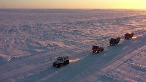 Unmanned KAMAZ trucks started regular cargo transportation in the Arctic...