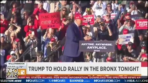 Epic Crowds Show Up Hours Early Before Trump Rally In South Bronx