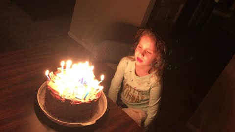 Flaming Birthday Cake