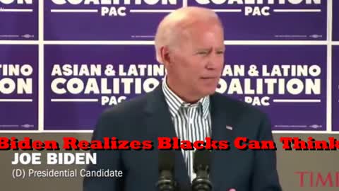 Jim Crow Joe make history in the Demon-KKK-Rat Party When He Realizes Blacks Can Think