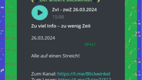 Zu viel Info – zu wenig Zeit 26.o3.2024 Alle auf einen Streich!