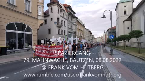 79. MAHNWACHE - BAUTZEN, Kornmarkt, 08 08 2022 - AUFZUG, SPAZIERGANG