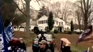 Crowd gathers outside Governor Cuomo’s house in New York chanting "We will rock you!"