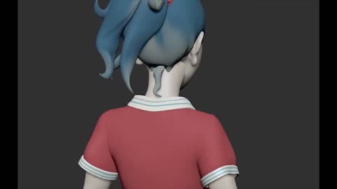 Ghost punk SKEENgirlzbrush sculpting process quick overview 8