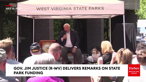 Gov. Jim Justice Delivers Remarks On Funding For New West Virginia State Park