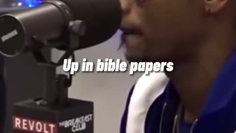 Snoop rolled weed up in bible papers 😂