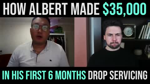 How Albert Made $35,000 His First 6 Months Drop Servicing - Drop Servicing Blueprint Review