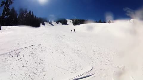 Doube jerry skier collision