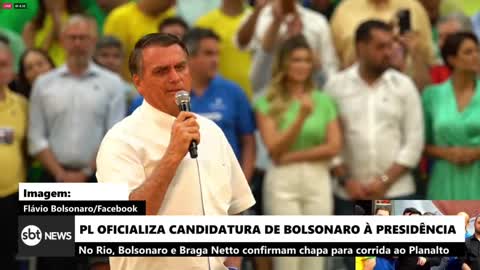 Ao vivo - PL oficializa candidatura de Bolsonaro à Presidência _ SBT News