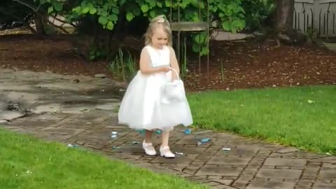 Flowergirl Runs Out Of Petals And Throws Basket