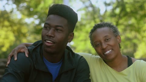 A Man and Woman Smiling