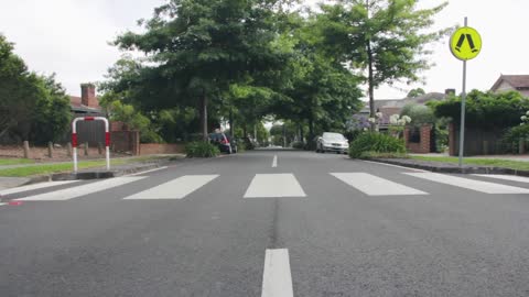 Roadway Record In Empty Street In My Neighborhood