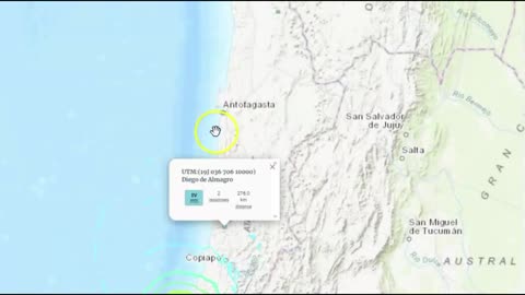Two Large Earthquakes Coast of Chile M 6.7 And Near Fiji Islands M 6.5 Felt Reports