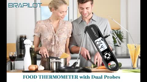 Review: Sponsored Ad - BRAPILOT Meat Thermometer Instant Read - Cooking Thermometer, Kitchen Fo...