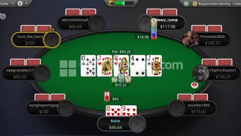 Flopping a pair and straight flush draw