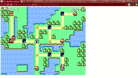 Infinite Mario Bros made using HTML5 JavaScript