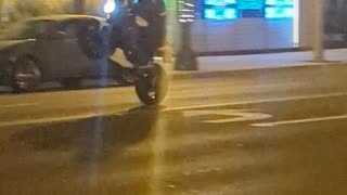 Triumph 1050 does wheelie