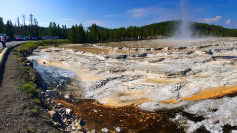 Old Faithful Area of Yellowstone 2021