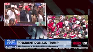 Crowd of 20,000 sings Happy Birthday to President Trump!