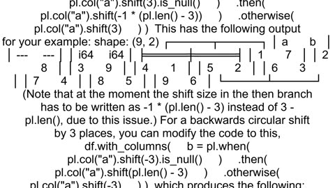 Circular shift a column in a Polars dataframe