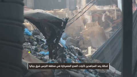 Al-Quds Brigades show scenes of the targeting of a D9 Zionist bulldozer