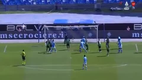 Victor Osimhen humping header goal vs Sassuolo