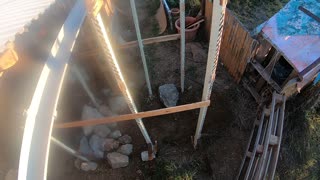 Building fire place for my home with stones and cob part 1