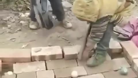 play pool with bricks and stones